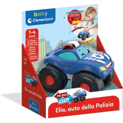 Baby Clementoni - 17501 Elia Auto della Polizia, Macchinina Bambino 1-4 Anni, Gioco Prima Infanzia, Macchina con Suoni e Sirene