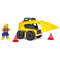 Hape - Camion di carico Giocattolo per Bambini, Grande Pala Flessibile e Accessori da Cantiere, Adatto dai 3 Anni