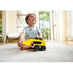 Hape - Camion di carico Giocattolo per Bambini, Grande Pala Flessibile e Accessori da Cantiere, Adatto dai 3 Anni