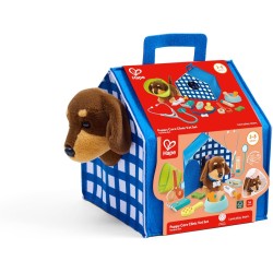 Hape - Set Veterinario, Kit Giocattolo in Legno per Bambini, Clinica veterinaria Portatile