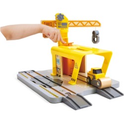 Hape - Gru ferroviaria da Costruzione Bambini | Set espandibile per Giochi creativi