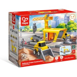 Hape - Gru ferroviaria da Costruzione Bambini | Set espandibile per Giochi creativi
