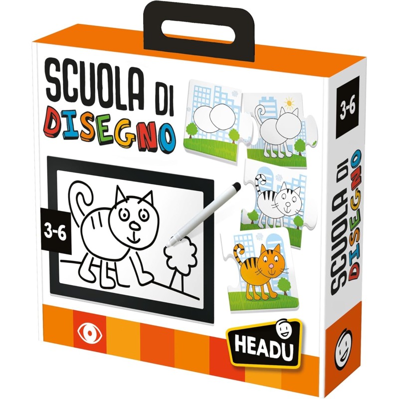 Headu - Scuola Di Disegno Sequenze Logiche E Prime Tecniche Di Disegno It20522 Gioco Educativo Per Bambini 3-6 Anni