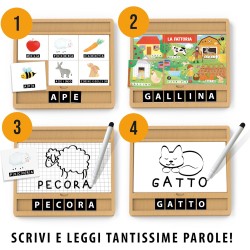 Headu - Enciclopedia Dei Piccoli Montessori Scrivere Leggere E Conoscere Le Parole It57250 Gioco Educativo Per Bambini 3-6 Anni