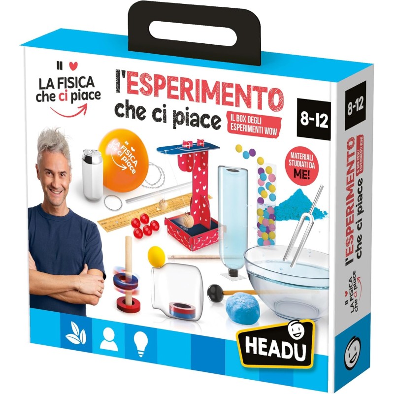 Headu - LA FISICA CHE CI PIACE - L Esperimento Che Ci Piace: Il box degli esperimenti wow IT57458 Gioco Educativo 8-12 Anni con