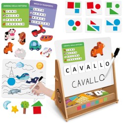 Headu - Lavagna Didattica Montessori Con il più ricco programma didattico per imparare a 3 anni IT59520 Gioco Educativo 3-6 Ann