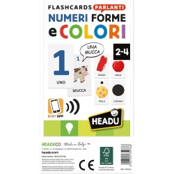 Headu - Flashcards Parlanti Numeri, Forme e Colori, Sviluppa la Logica dei più Piccoli, Gioco Educativo Bambini 2-4 anni