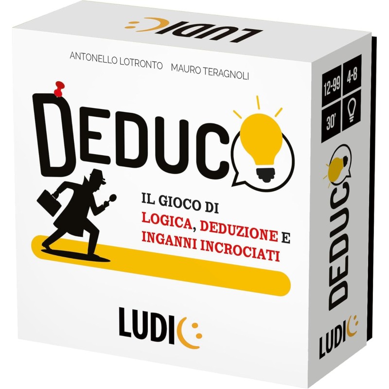 Ludic - Deduco - Il Gioco di Logica, Dialettica e Inganni Incrociati - da 4 a 8 Giocatori, Anni 12+, Un Gioco di Società per Tu