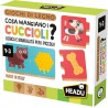Headu - Cosa Mangiano i Cuccioli - Logica e Manualità per i piccoli | Gioco Educativo 2-4 Anni - Giochi in Lengo, Attività Dida