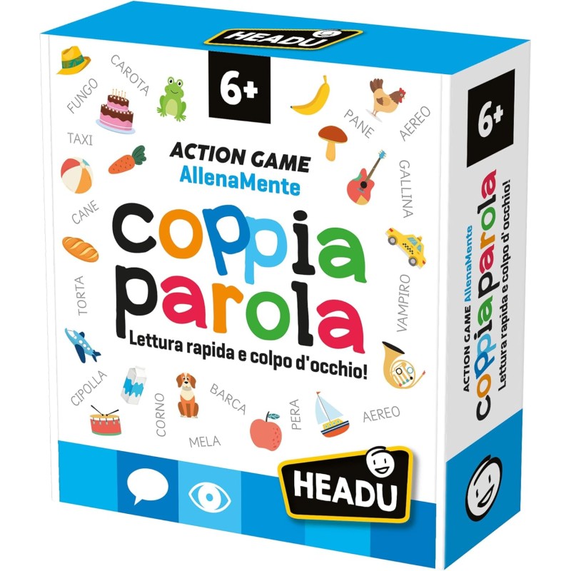 Headu - Coppia Parola - Un gioco Di Lettura Rapida e Colpo D Occhio | Giochi Educativi 5-8 Anni, Giochi Da Tavolo Bambini, Gioc