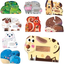 Headu - Cuccioli Tattili Montessori, Un Gioco Educativo di Logica e Manualità fine, per Bambini dai 2 ai 4 anni