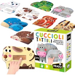 Headu - Cuccioli Tattili Montessori, Un Gioco Educativo di Logica e Manualità fine, per Bambini dai 2 ai 4 anni