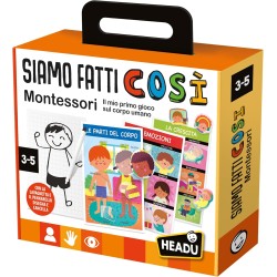 Headu - Siamo Fatti Così Montessori Scopri Come Siamo Fatti It28108 Gioco Educativo Per Bambini 3-5 Anni