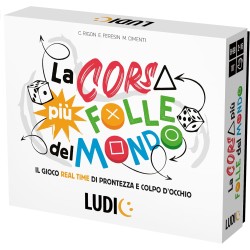 Ludic - La Corsa Più Folle del Mondo Il Gioco Real Time di Prontezza e Colpo d Occhio IT59124 Gioco Di Società Per La Famiglia 
