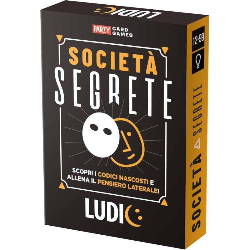 Ludic - Società Segrete - Scopri i Codici Nascosti e Allena il Pensiero Laterale! - Gioco di Società 2-6 Giocatori, Anni 8+, Un
