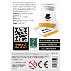 Ludic - Società Segrete - Scopri i Codici Nascosti e Allena il Pensiero Laterale! - Gioco di Società 2-6 Giocatori, Anni 8+, Un