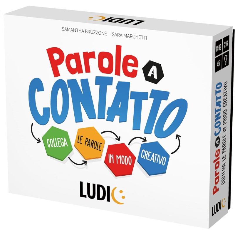 Ludic - Parole a Contatto Collega le parole in modo creativo! IT60117 Gioco Di Società Per La Famiglia Per 2-6 Giocatori