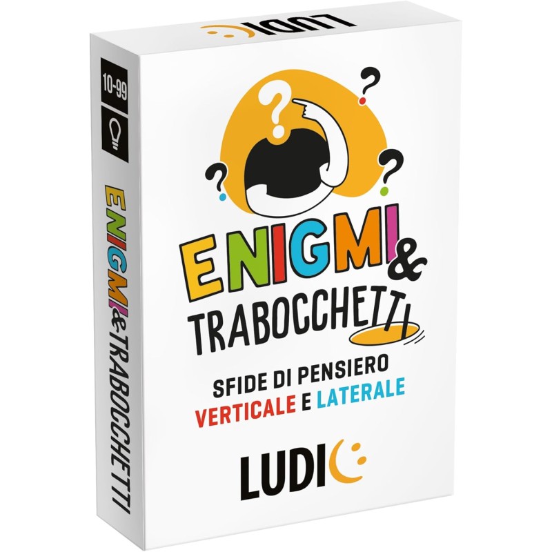 Ludic - Enigmi e Trabocchetti - Sfide di Pensiero Verticale e Laterale - Gioco di Società per 1 o più Giocatori, Anni 10+, Un G