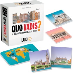 Ludic - Quo Vadis - Il Gioco delle Meraviglie del Mondo - da 2 a 6 Giocatori, Anni 8+, Un Gioco di Memoria, Cultura Generale e 