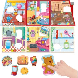 Headu - Casetta Tattile - Metti in Ordine, Tocca e Gioca! - Un Gioco Educativo per Bambini dai 2 ai 4 Anni - Made in Italy | IT
