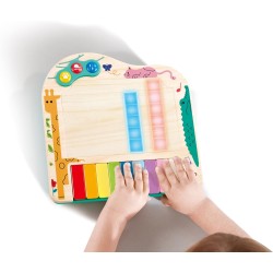 Hape - Pixel Piano | Pianoforte per bambini in legno | Piano interattivo con luci, suoni e giochi musicali