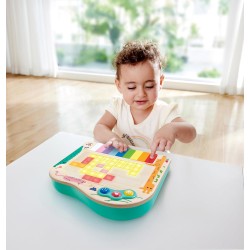 Hape - Pixel Piano | Pianoforte per bambini in legno | Piano interattivo con luci, suoni e giochi musicali