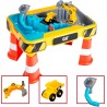 Theo Klein Tavolo da Gioco Sabbia e Acqua Caterpillar con Escavatore, Ribaltabile, 2 Tubi, Stopper e vasche Estraibili Dimensio