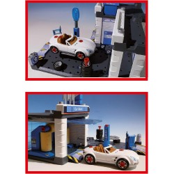 Theo Klein 8647 Stazione di Servizio per Auto Bosch con impianto di Lavaggio e Piattaforma di Sollevamento Regolabile, Auto smo