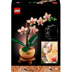 LEGO 10343 Botanicals Mini-Orchidea, Set di Fiori Finti con Vaso, Bocciolo e Foglie Artificiali, Botanical Collection per Adult