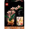 LEGO 10343 Botanicals Mini-Orchidea, Set di Fiori Finti con Vaso, Bocciolo e Foglie Artificiali, Botanical Collection per Adult