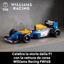LEGO 10353 Icons Williams Racing FW14B e Nigel Mansell - Modellino di Auto F1 da Costruire con Minifigure del Pilota da Collezi