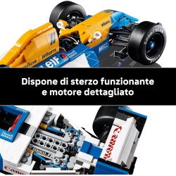 LEGO 10353 Icons Williams Racing FW14B e Nigel Mansell - Modellino di Auto F1 da Costruire con Minifigure del Pilota da Collezi