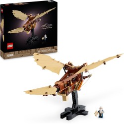LEGO 10363 Icons Macchina Volante di Leonardo da Vinci con Ali Mobili - Include Minifigure e Espositore - Kit Ornitoretto Fai d
