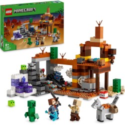 LEGO 21263 Minecraft La Miniera delle Badlands - Giocattolo Interattivo con Figure di Esploratore, Creeper e Ragno con Funzione