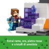 LEGO 21263 Minecraft La Miniera delle Badlands - Giocattolo Interattivo con Figure di Esploratore, Creeper e Ragno con Funzione