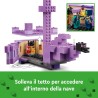 LEGO 21264 Minecraft L’Enderdrago e la Nave dell’End, Giocattolo - Set da Gioco e da Esposizione con Barca, Drago e 3 Figure tr