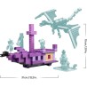 LEGO 21264 Minecraft L’Enderdrago e la Nave dell’End, Giocattolo - Set da Gioco e da Esposizione con Barca, Drago e 3 Figure tr
