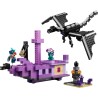 LEGO 21264 Minecraft L’Enderdrago e la Nave dell’End, Giocattolo - Set da Gioco e da Esposizione con Barca, Drago e 3 Figure tr