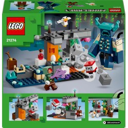 LEGO 21274 Minecraft L’Incontro con il Sorvegliante - Giocattolo Interattivo con Minifigure, Mob e Funzione TNT di Caduta Massi