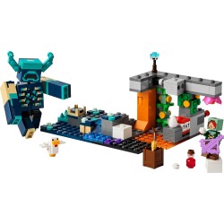 LEGO 21274 Minecraft L’Incontro con il Sorvegliante - Giocattolo Interattivo con Minifigure, Mob e Funzione TNT di Caduta Massi