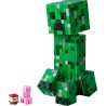 LEGO 21276 Minecraft Creeper Giocattolo - Action Figure di Mob Snodabile con Scomparto Segreto con Maiale e Elemento TNT - Rega