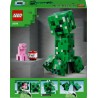 LEGO 21276 Minecraft Creeper Giocattolo - Action Figure di Mob Snodabile con Scomparto Segreto con Maiale e Elemento TNT - Rega