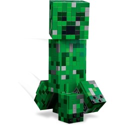 LEGO 21276 Minecraft Creeper Giocattolo - Action Figure di Mob Snodabile con Scomparto Segreto con Maiale e Elemento TNT - Rega