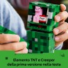 LEGO 21276 Minecraft Creeper Giocattolo - Action Figure di Mob Snodabile con Scomparto Segreto con Maiale e Elemento TNT - Rega