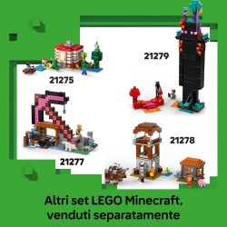 LEGO 21276 Minecraft Creeper Giocattolo - Action Figure di Mob Snodabile con Scomparto Segreto con Maiale e Elemento TNT - Rega