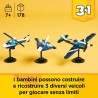 LEGO 31160 Creator 3 in 1 Velivolo: Aereo da Competizione, Modello di Aeroplano Giocattolo Trasformabile in Elicottero e Jet co
