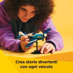 LEGO 31160 Creator 3 in 1 Velivolo: Aereo da Competizione, Modello di Aeroplano Giocattolo Trasformabile in Elicottero e Jet co