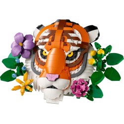 LEGO 31217 Art Collezione Animali - Tigre - Animale 3D da Costruire con Fiori e Piante Botaniche Decorative - Set di Decorazion