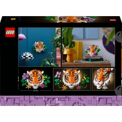 LEGO 31217 Art Collezione Animali - Tigre - Animale 3D da Costruire con Fiori e Piante Botaniche Decorative - Set di Decorazion