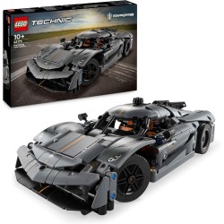 LEGO 42173 Technic Hypercar Koenigsegg Jesko Absolut Grigia, Modellino di Auto da Costruire, Macchina Giocattolo per Bambini e 